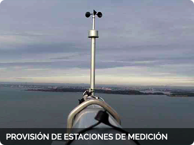 Estaciones de medición solar y eólica